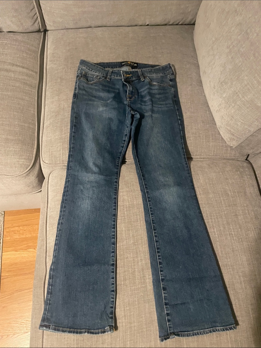 Lucky Brand Women's Dark Blue Bootcut Jeans Lolita boot
